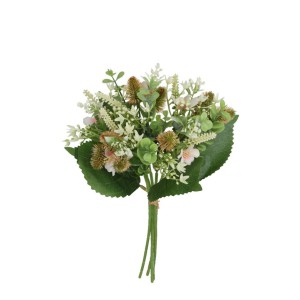 Dekoratyvinė Gėlių puokštė 19x33 cm rožinė 8445393435244