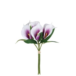 Dekoratyvinė gėlių puokštė Kalijos baltos/violetinės 21x21x35 cm 8445393435107