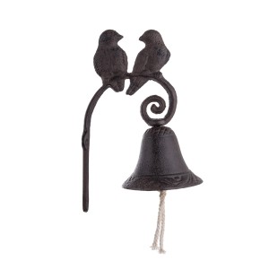 Varpas metalinis juodas Paukščiai 28x15x10 cm 159138