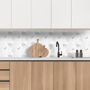 Plokštelė sienai lipni dekoratyvinė balta sp. 33x27,5 cm HD7721
