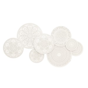 Sienos dekoracija metalinė balta 81x153x4 cm