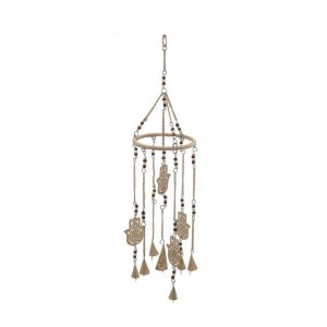 Vėjo varpeliai 15x55 cm džiutas,metalas,stiklas 8445393381459