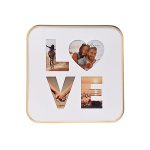 Rėmelis Love 4 nuotraukoms metalinis aukso spl. WG1209 Amore by Juliana Widdop