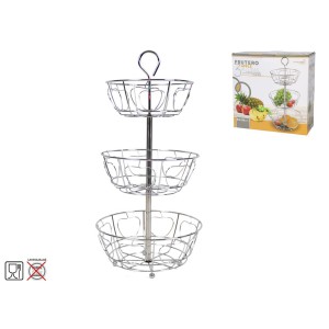 Vaisinė metalinė 3 aukštų D26x26x51 cm 8430540606462