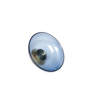 Lėkštė vaisiams stiklinė mėlynos/auksinės sp. D16xH7 cm V60