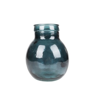 Vaza perdirbto stiklo D20xH24 cm melsva Natural Living 08088