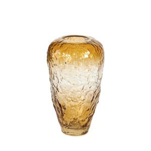 Vaza stiklinė gintaro sp. 22x13 cm HR-V029