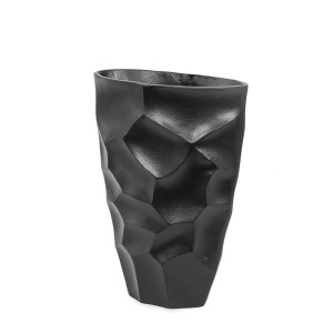 Vaza metalinė juoda sp. 22,5x10x32,5 cm DECOSILUET