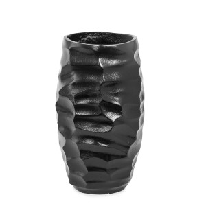 Vaza metalinė juoda sp. 17,5x15x31,5 cm DECOSILUET
