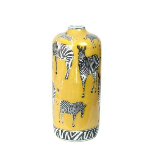 Vaza porcelianinė Zebrai 14x33.5 cm