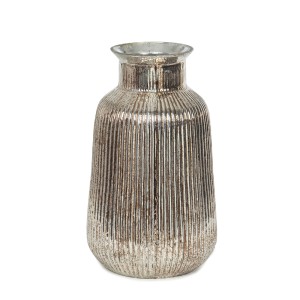 Vaza stiklinė bronzos spalvos 16x16x26.5 cm  Art glass