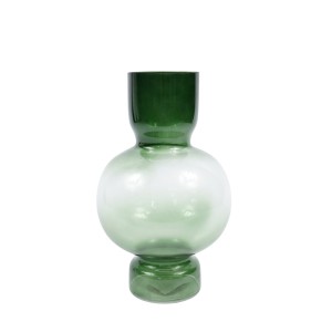 Vaza stiklinė D15xH24 cm žalios sp. Selino PTMD 101756