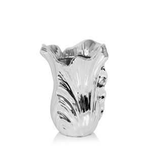 Vaza keramikinė sidabro spl. h 19.5 cm 31591