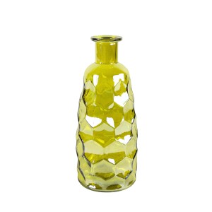 Vaza stiklinė D12,5xH30,5 cm geltonos spalvos Karin Countryfield 112694