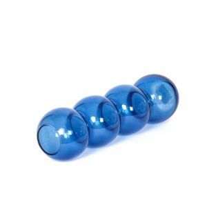 Vaza stiklinė D8,5xH30,5 cm mėlynos spalvos Tolly Countryfield 112733