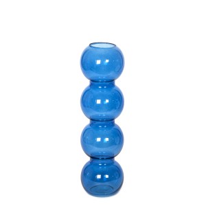 Vaza stiklinė D8,5xH30,5 cm mėlynos spalvos Tolly Countryfield 112733
