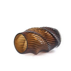 Vaza stiklinė ruda 16,5x28,5 cm ruda sp. SS24-021