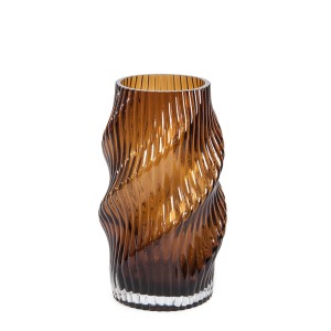 Vaza stiklinė ruda 16,5x28,5 cm ruda sp. SS24-021