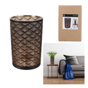 Vaza stiklinė rusva sp. H20 cm ASTER Home Deco HD9026