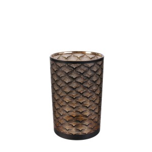 Vaza stiklinė rusva sp. H20 cm ASTER Home Deco HD9026