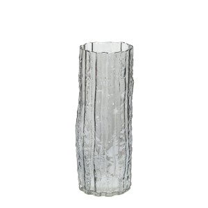 Vaza stiklinė pilkos sp. D12xH30,5 cm HR-ICE1230