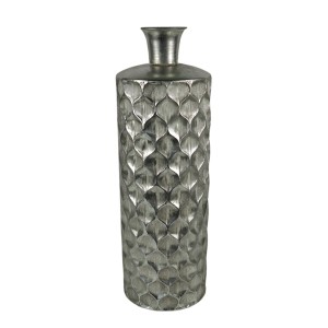 Vaza metalinė sidabro spalvos D19xH57 cm 116262