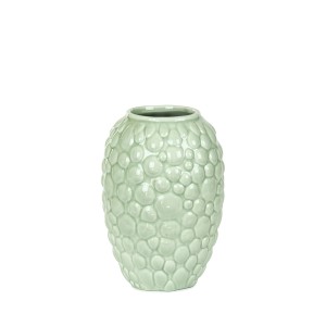 Vaza keramikinė pilkos/žalios (mix) spalvos 22 cm 32325