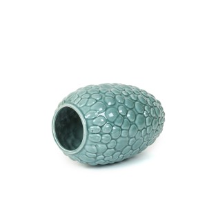 Vaza keramikinė pilkos/žalios (mix) spalvos 22 cm 32325