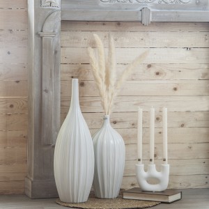 Vaza keramikinė balta 35x16 cm 31335