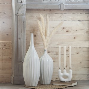 Vaza keramikinė balta 50x16 cm  31336