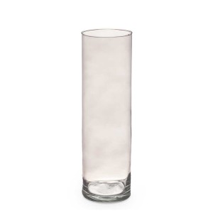 Vaza stiklinė D12xH40 cm pilkos spalvos Giftdecor 86183