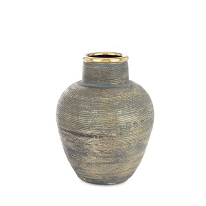 Vaza keramikinė bronzos spl. 28x22x22 cm 171394