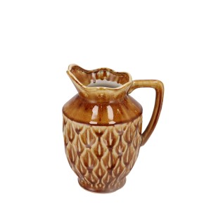 Vaza-ąsotis keramikinė 21x17x26 cm rudos spalvos Daan Kromhout 125034