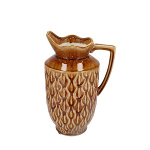 Vaza-ąsotis keramikinė 23x20x38 cm rudos spalvos Daan Kromhout 125031