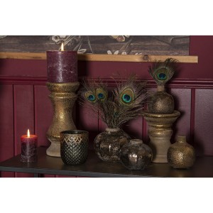 Vaza ruda apvali keramikinė 9x9 cm Clayre