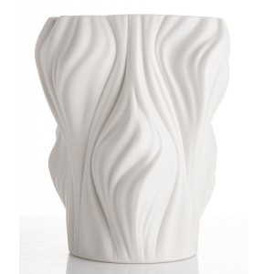 Vaza porcelianinė balta 20,5x16,5x16,5 cm