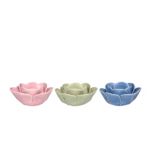 Žvakidė porcelianinė Gėlė arbatinėms žvakutėms D10 cm (mix) Fanni K 644126
