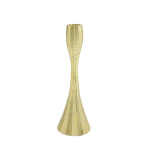 Žvakidė metalinė aukso spalvos 9x9x23 cm (žvakės diam. iki 2,2 cm) PTMD 105764
