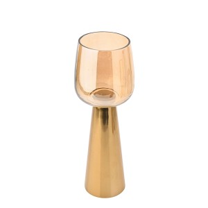 Žvakidė stiklinė aukso spl 29.5x8.5x8.5 cm Hestia Widdop