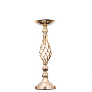 Žvakidė metalinė aukso sp. D1xH46 cm HR-MCH013