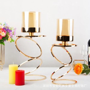 Žvakidė metalinė aukso sp. H41 cm HR-MCH050