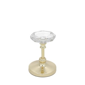 Žvakidė stiklinė/metalinė 11.5x15 cm aukso sp. 8445393495927