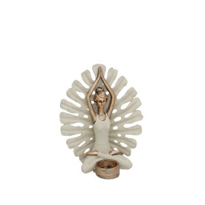 Žvakidė Yoga sėdinti moteris  21.5x14x25.5 cm 8445393388960