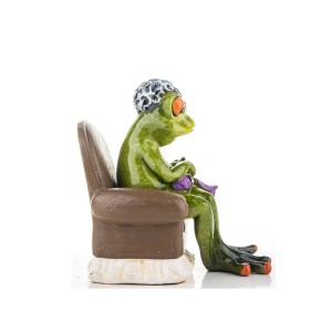 Figūrėlė varlė Senelė polirezin. 11x8,5x10,5 cm 137229