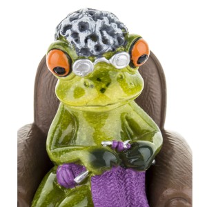 Figūrėlė varlė Senelė polirezin. 11x8,5x10,5 cm 137229