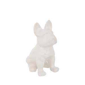 Statulėlė keramikinė Buldogas baltos sp. 23,5x18x12 cm Atmosphera 168329D