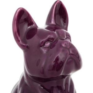 Statulėlė keramikinė Buldogas violetinės sp. 23,5x18x12 cm Atmosphera 168329
