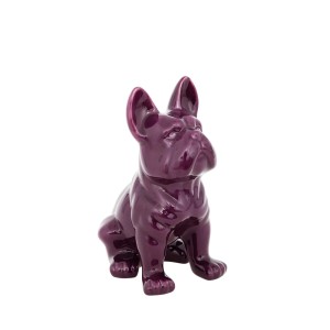 Statulėlė keramikinė Buldogas violetinės sp. 23,5x18x12 cm Atmosphera 168329