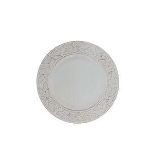 Padėklas/polėkštė plastikinė Kalėdinė gėlė D33 cm, balta sp. 8445393680293 KLD