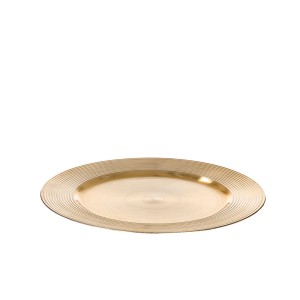 Padėklas plastikinis aukso spalvos D33xH3 cm Giftdecor 11205